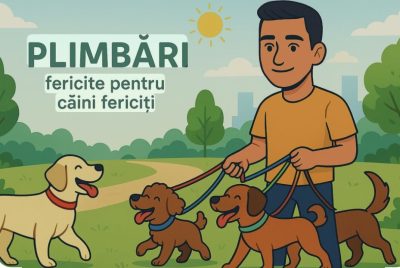 Ofer servicii de plimbat catei